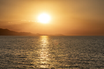 sunset over Van lake