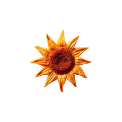 A vibrant sunflower with bright yellow petals and a rich brown center, showcasing the beauty of nature, perfect for any floral design or agricultural theme.