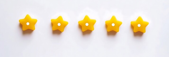 5 yellow stars icon vector illustration on a white background