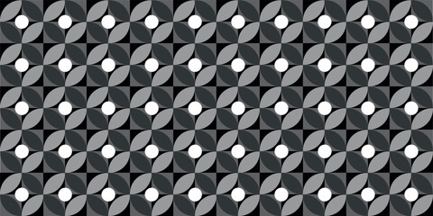 Abstract monochrome black and white background. Banner.