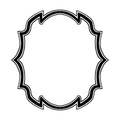 Retro frame. Elegant ornaments frame. Vintage decorative label and badge shape