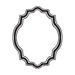 Retro frame. Elegant ornaments frame. Vintage decorative label and badge shape