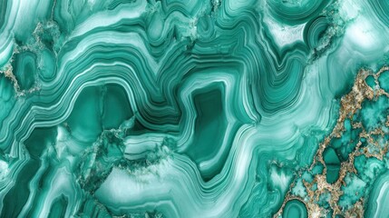 Obraz premium Intricate teal and gold marbled stone texture.