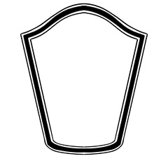 Retro frame. Elegant ornaments frame. Vintage decorative label and badge shape