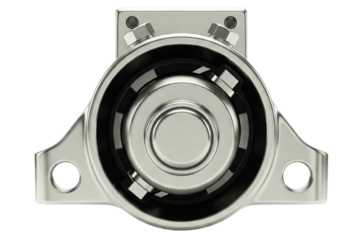 Durable metal valve isolated on a transparent background