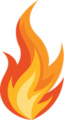 Fire Vector Illustration with Transparent Background