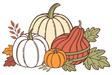 illustration-of-colorful-pumpkins-and-squashes-for