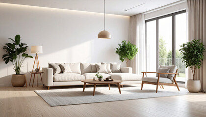 Modern living room, Generated image