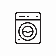Home washing machine appliance icon vector sign