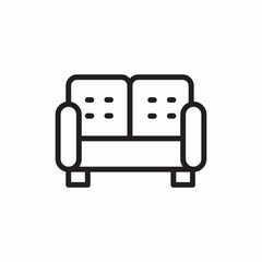 Living room furniture set icon vector sign