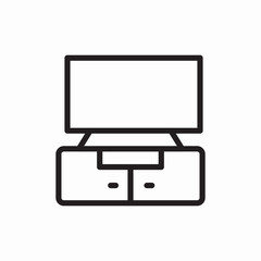 tv stand cabinet icon vector sign