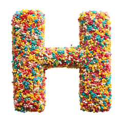 Colorful Sprinkles Letter H: Festive Font Design