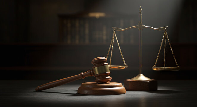 Law and Justice Concept  with Copy Space