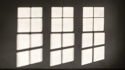 Window shadows on a wall.