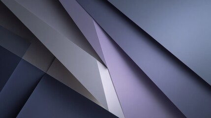 Abstract geometric design with overlapping purple and gray layers