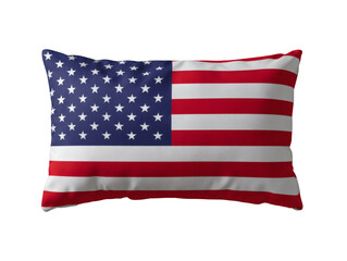 Fototapeta premium American Flag Pillow Decor Patriotic USA Textile Home Decor