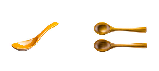 Cooking utensil assortment, spoon set on black, cut out transparent