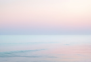 pink sky and waves