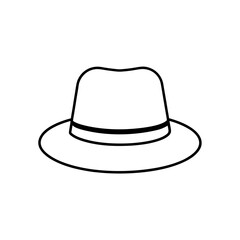 Homburg Hat Vector in Minimalist Flat Design