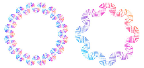 Decorative circle for your banner design, printing. Suitable for cosmetics design, candy, yoga,...