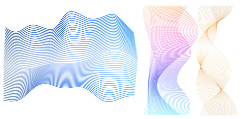 Decorative waves for your banner design, printing. Suitable for cosmetics design, candy, yoga,...