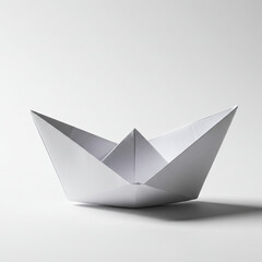 paper boat on white background
