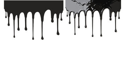Black paint dripping down a white background creates a striking contrast, forming an abstract and artistic visual that captures attention with its fluid texture and bold design