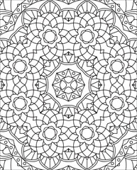 Floral Mandala Coloring Page for Adults. Mandala Coloring Page.