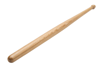 Closeup view of a wooden drumstick item isolated on transparent background