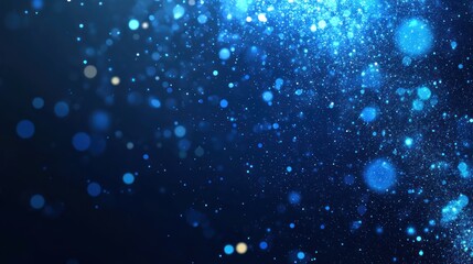 Obraz premium Abstract blue glitter particles