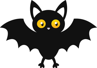  Hallown bat vector art illustration