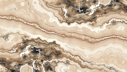 Swirling patterns of brown, beige and white creates an abstract, organic texture