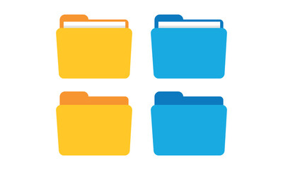 Flat style file folder