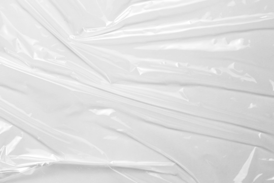 plastic overlay texture of realistic crumpled transparent plastic film wrap on black background,wrinkled stretched plastic effect.