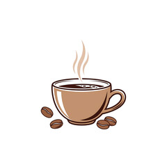 cup of coffee with beans