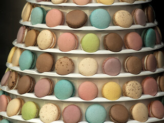 Tasty macaroons many flavours detail