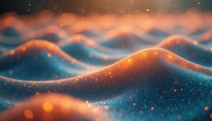 Abstract texture with glittering surface and undulating hills