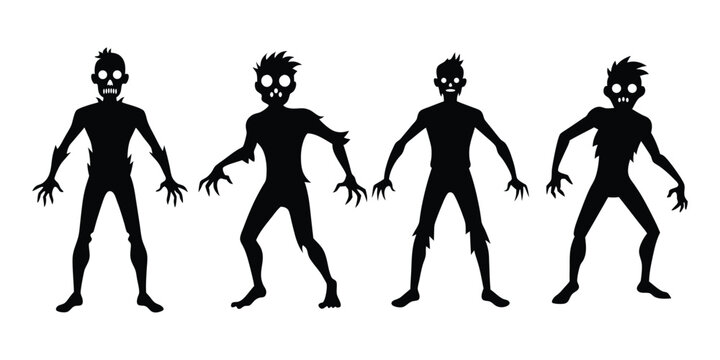 zombie character isolated vector illustration