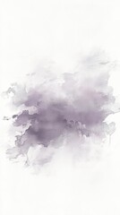 Abstract watercolor painting in purple and gray tones