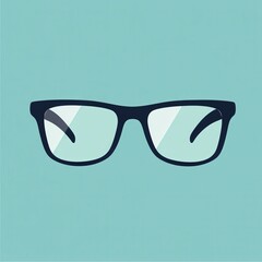 Simple illustration of eyeglasses on plain background indoors