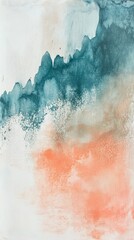 Abstract painting in serene indoor studio during daytime