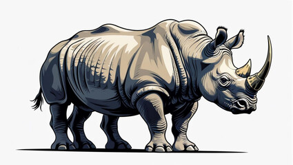 Obraz premium rhino in the sun