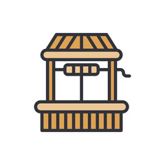 Charming Water Well Illustration With Simple Design And Clear Elements