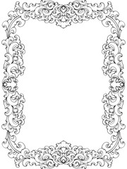 frame with floral ornament