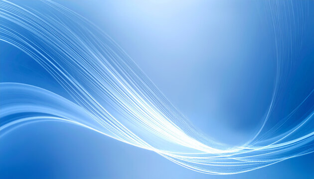 流れるような青い光の抽象的な背景イメージ