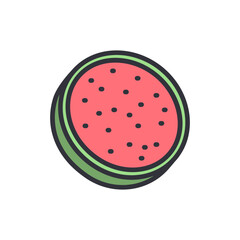 Isolated Watermelon Slice Representing Summer Delight And Refreshment