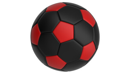Red black soccer ball 