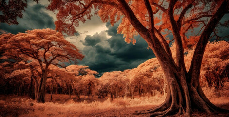 Obraz premium Surreal Infrared Grove