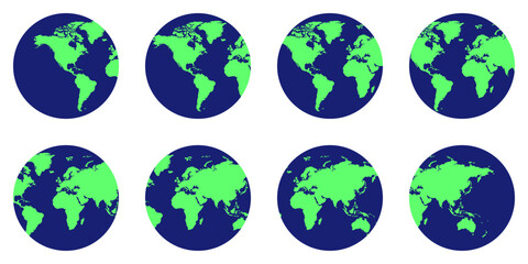 Detailed a set of dark blue and green world map image, perfect for travel blogs, business presentations, educational materials, and design projects. Enhance your content with this high-quality visual.