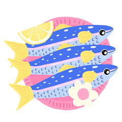 Sardines and Seafood is so cute 